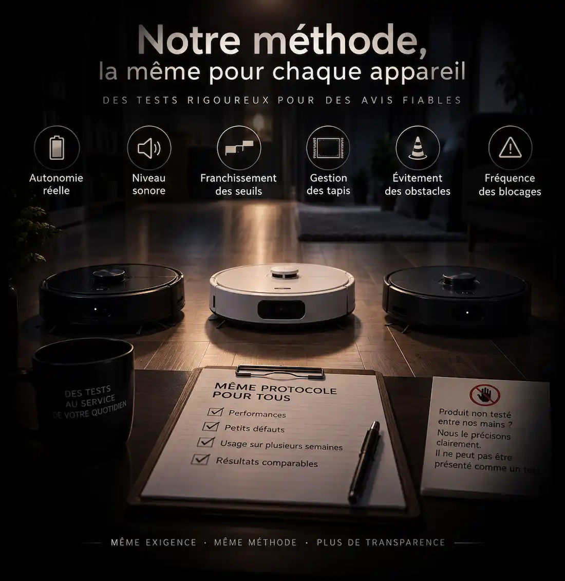 Relevés effectués pendant nos tests